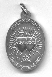 Retro della Medaglia dei Consacrati alla Madonna