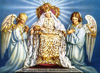 Immagine del gruppo statuario della Madonna dei Miracoli venerata nel Santuario di Motta di Livenza.