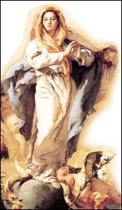 G. B. Tiepolo, LImmacolata schiaccia il Serpente che insidia il mondo.  Museo del Prado, Madrid.